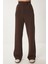 Beli Cırtlı Rahat Palazzo Pantolon LRV0003 KAHVERENGİ 4