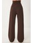 Beli Cırtlı Rahat Palazzo Pantolon LRV0003 KAHVERENGİ 7