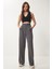 Beli Cırtlı Rahat Palazzo Pantolon LRV0003 ANTRASİT 3