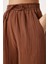 Oversize Müslin Gömlek Pantolon Takım LSA0014 KAHVERENGİ 5