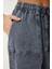 Soluk Efektli Geniş Paça Denim Palazzo Pantolon 6