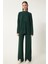 Şık Triko Kazak Pantolon Takım LMU0001 ZÜMRÜT YEŞİLİ 1