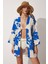Desenli Keten Viskon Kimono 2