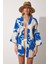 Desenli Keten Viskon Kimono 3