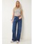 Orta Bel Geniş Paça Bol Jeans 1