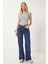 Orta Bel Geniş Paça Bol Jeans 2