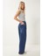 Orta Bel Geniş Paça Bol Jeans 4