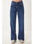 Orta Bel Geniş Paça Bol Jeans 5