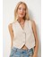 V Yaka Crop Denim Yelek 1