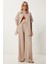 Oversize Müslin Gömlek Pantolon Takım LSA0014 BEJ 1