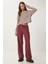 Yumoş Bol Örme Pantolon LUB0063 BORDO 1