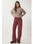 Yumoş Bol Örme Pantolon LUB0063 BORDO 2