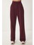 Beli Cırtlı Rahat Palazzo Pantolon LRV0003 BORDO 3