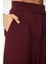 Beli Cırtlı Rahat Palazzo Pantolon LRV0003 BORDO 4