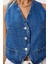 V Yaka Crop Denim Yelek 3
