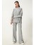 Şık Triko Kazak Pantolon Takım LMU0001 AÇIK GRİ 1