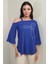 Kadın Tek Omuzlu Fiyonk Taş Baskılı Likralı Bluz 2
