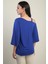 Kadın Tek Omuzlu Fiyonk Taş Baskılı Likralı Bluz 4