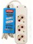 Amiral 3' Lü Topraklı 2 Metre Kablolu Grup Priz - GMS8192-2537 1