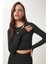 Parmak Detaylı Pencereli Örme Spor Sweatshirt 3