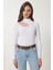 2'li Paket Cut Out Detaylı Fitilli Örme Bluz Kahverengi Beyaz LGT0034 5