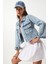 Püskül Detaylı Crop Denim Ceket 1