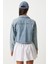 Püskül Detaylı Crop Denim Ceket 6