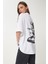Baskılı Pamuklu Oversize Örme T-Shirt 2
