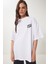 Baskılı Pamuklu Oversize Örme T-Shirt 3