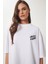 Baskılı Pamuklu Oversize Örme T-Shirt 4