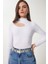 2'li Paket Cut Out Detaylı Fitilli Örme Bluz Koyu Mavi Beyaz LGT0034 5