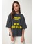 Baskılı Oversize Yıkamalı Örme T-Shirt 3