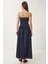 Straplez Midi Denim Elbise 4