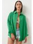 Oversize Basic Gömlek LDD0003 CANLI YEŞİL 3