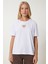 Işıltılı Kalp Aksesuarlı Pamuklu Örme T-Shirt 3