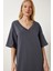 Oversize Basic Yazlık Esnek Örme Elbise 3