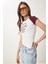Kontrast Renkli Baskılı Örme T-Shirt 2