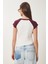 Kontrast Renkli Baskılı Örme T-Shirt 7