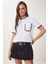 Kontrast Şertili Örme T-Shirt 1