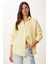 Kabartma Dokulu Müslin Gömlek LDP0062 SARI 3