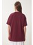 Ayıcık Baskılı Pamuklu Oversize Örme T-Shirt 5