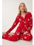 Ayıcık Desenli Gömlek Pantolon Örme Pijama Takımı 1
