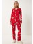 Ayıcık Desenli Gömlek Pantolon Örme Pijama Takımı 2