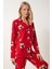 Ayıcık Desenli Gömlek Pantolon Örme Pijama Takımı 3