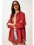 Oversize Basic Müslin Gömlek LMX0002 KİREMİT 2