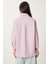 Kalp Baskılı Çizgili Oversize Dokuma Gömlek 6