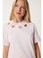 Cut Out Detaylı Pamuklu Örme T-Shirt 4