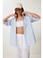 Çizgili Oversize Dokuma Poplin Gömlek 2