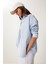 Çizgili Oversize Dokuma Poplin Gömlek 4