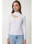 Cut Out Detaylı Fitilli Örme Bluz 4
